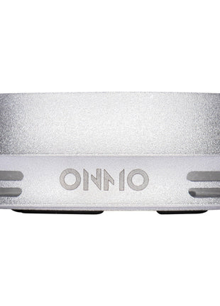Front view of the ONMO HMD Silver Heat Management Device showcasing the sleek aluminium design.