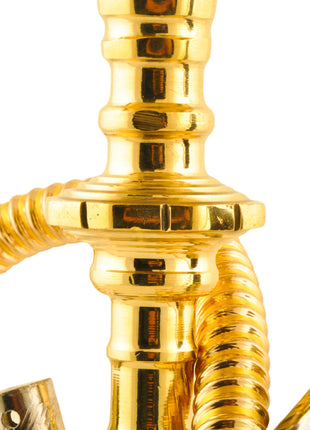 Close-up of the intricate stem design of the shisha