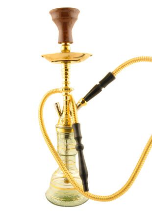 Close-up of the stem and hose connection on the shisha