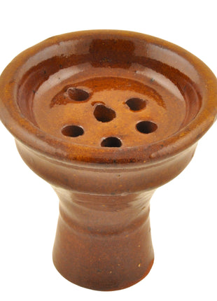 Top angle of the Mini Beast Shisha clay bowl
