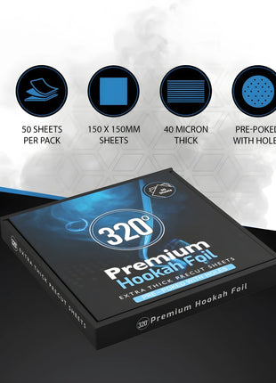 320 Pre - Cut Hookah Foil with Pre - Poked Holes Foil with and from The Premium Way