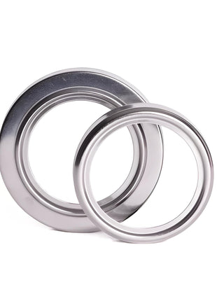Set of stainless steel adaptor rings for the AOT Provost 3 Heat Controller, ensuring universal compatibility.