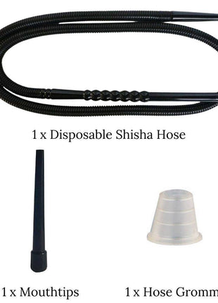 Essentials - Disposable Shisha Hose Set with 1 Mouth Tips & 1 Grommet - The Premium Way