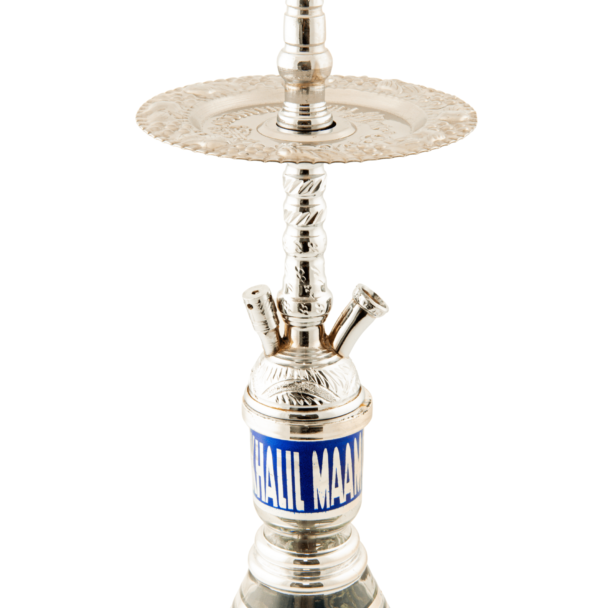 Khalil Mamoon Balha Safari Silver Blue 22" Hookah Shisha | The Premium Way