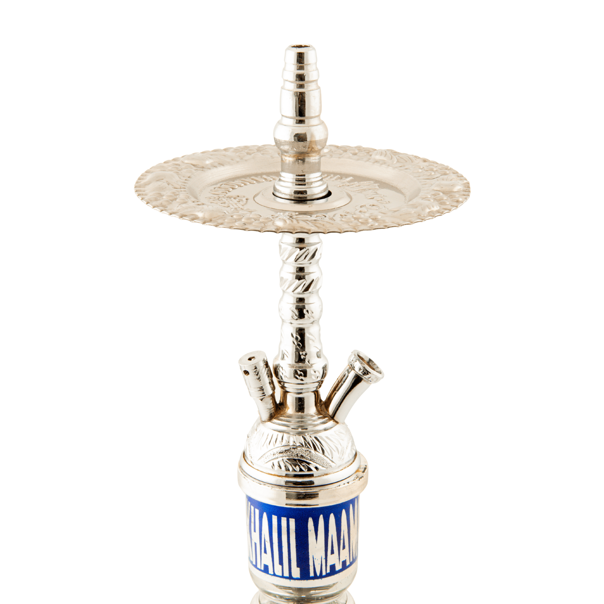 Khalil Mamoon Balha Safari Silver Blue 22" Hookah Shisha | The Premium Way