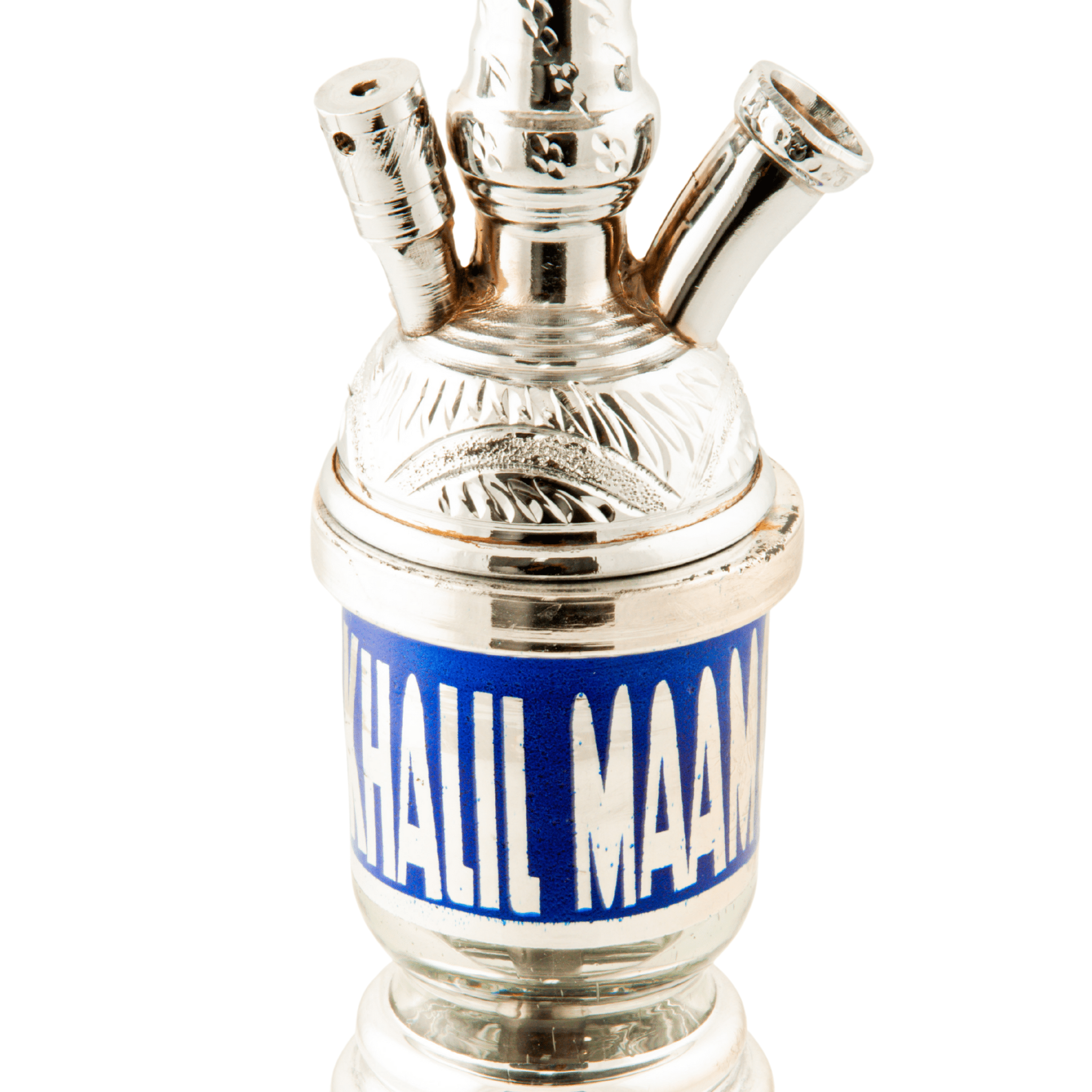 Khalil Mamoon Balha Safari Silver Blue 22" Hookah Shisha | The Premium Way