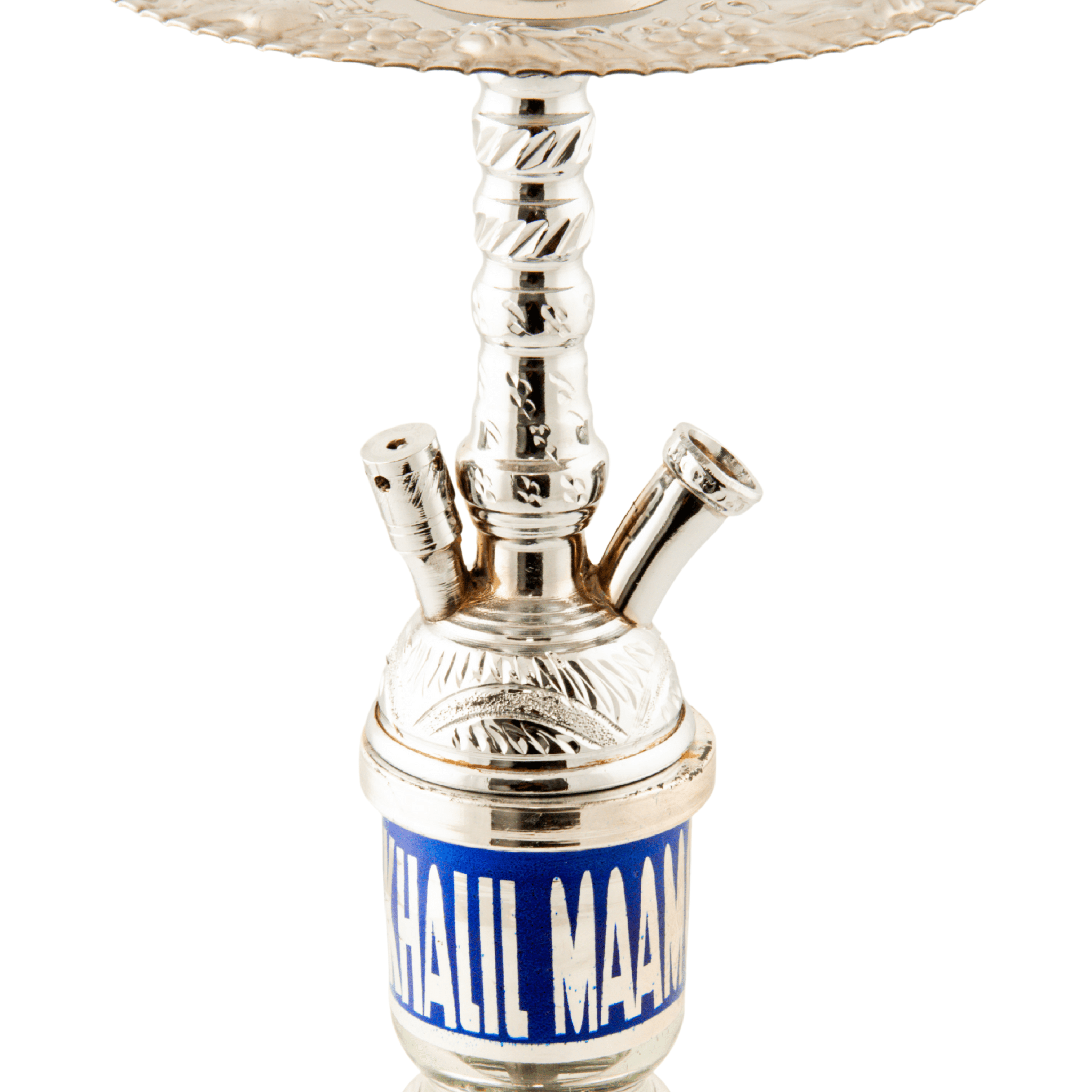 Khalil Mamoon Balha Safari Silver Blue 22" Hookah Shisha | The Premium Way