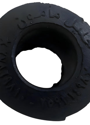 Khalil Mamoon Shisha Base Grommet top view showcasing its durable black rubber material.